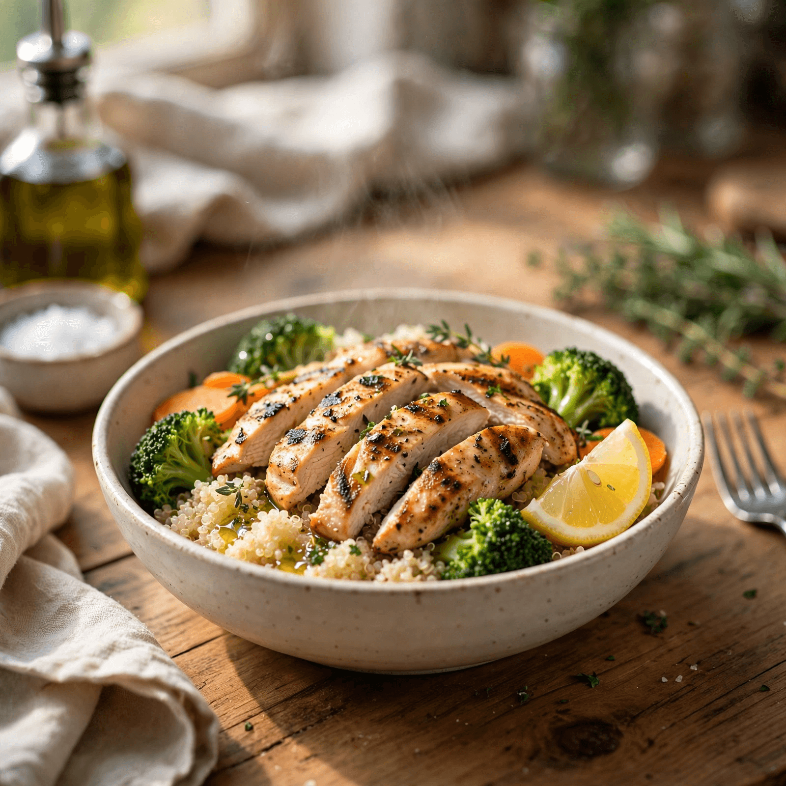 Bowl de Pollo a la Parrilla con Quinoa