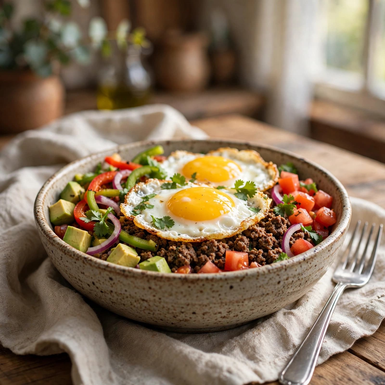 Bowl Ranchero Paleo con Carne Molida