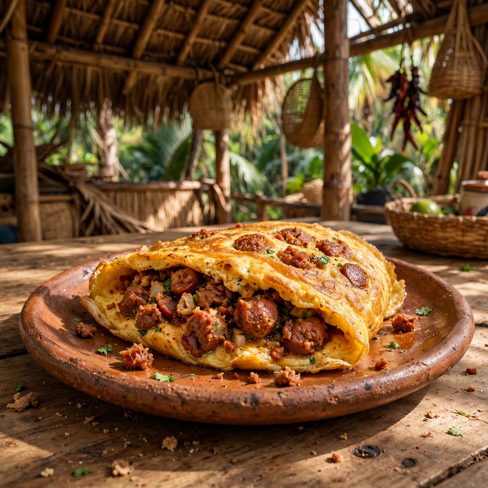 Tortilla de Huevos con Chorizo