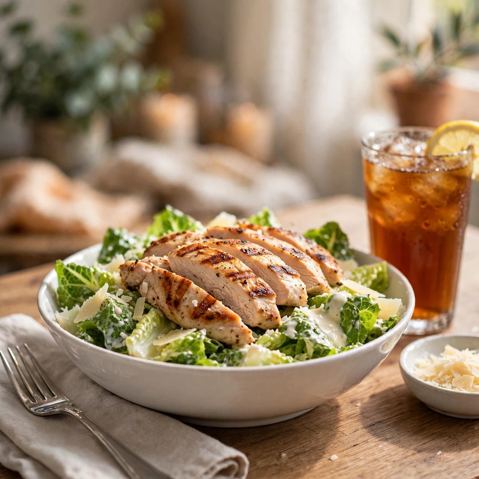 Ensalada César de Pollo sin Crutones