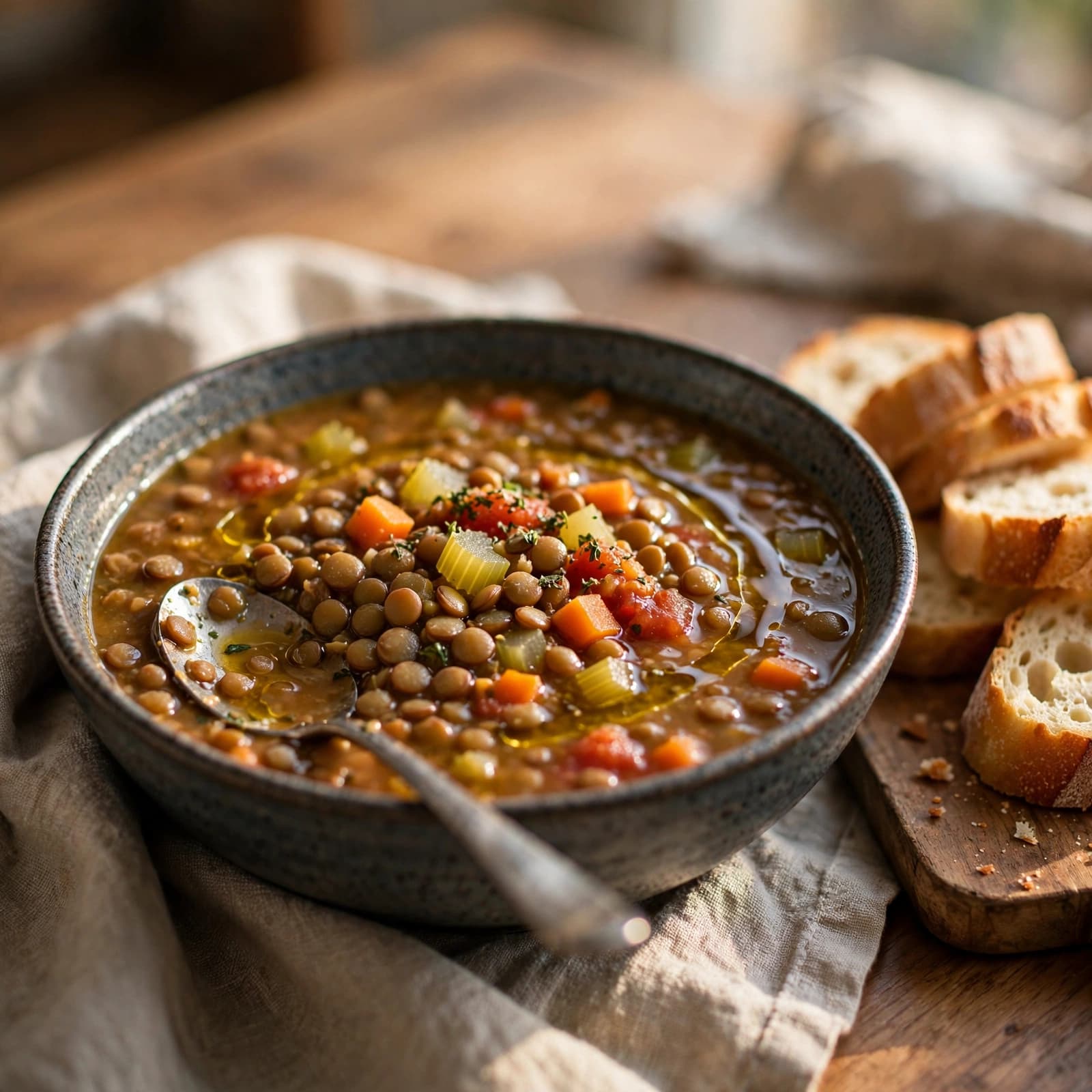 Sopa de Lentejas con Vegetales