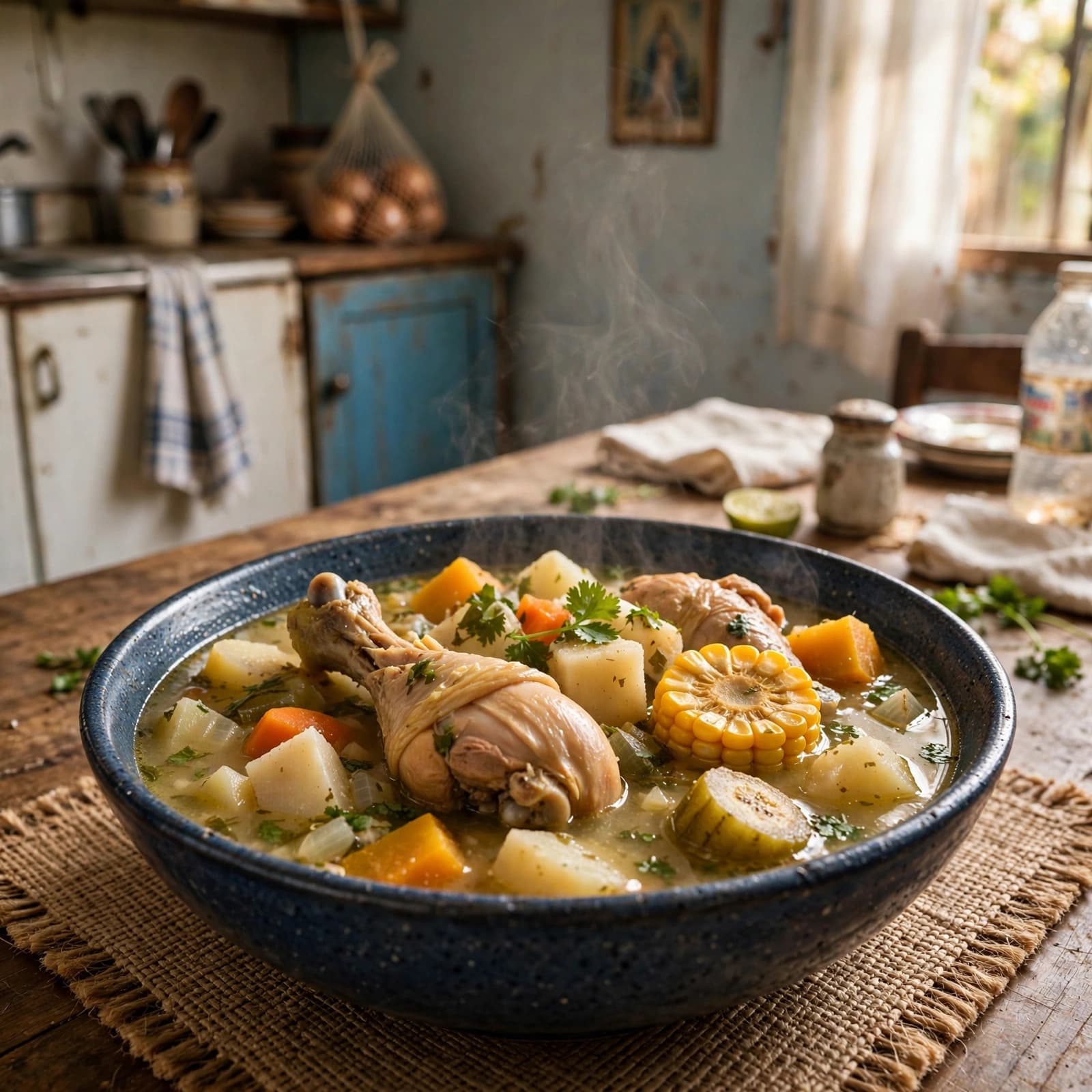 Sancocho Ligero de Pollo con Verduras