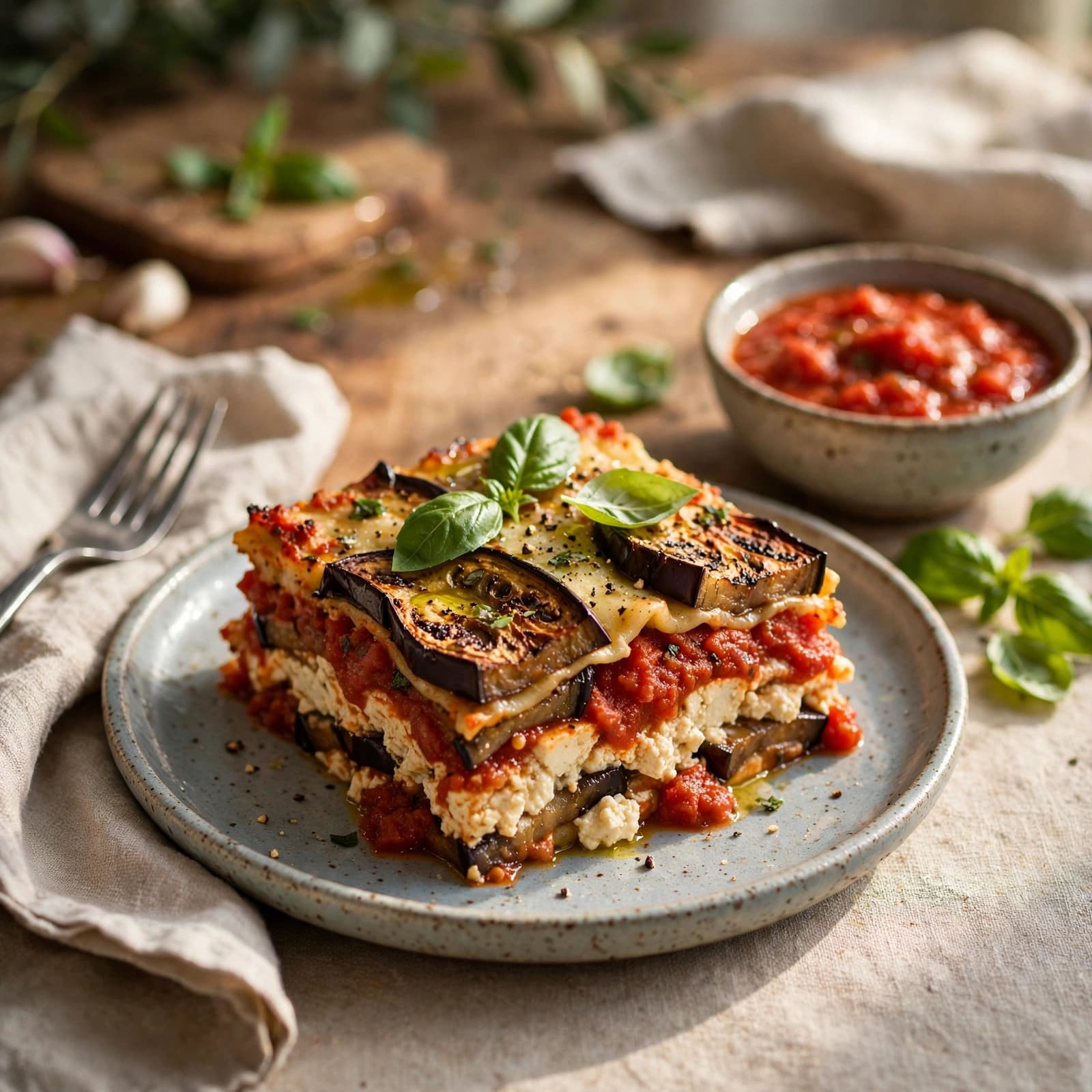 Lasaña de Berenjena con Ricota de Tofu