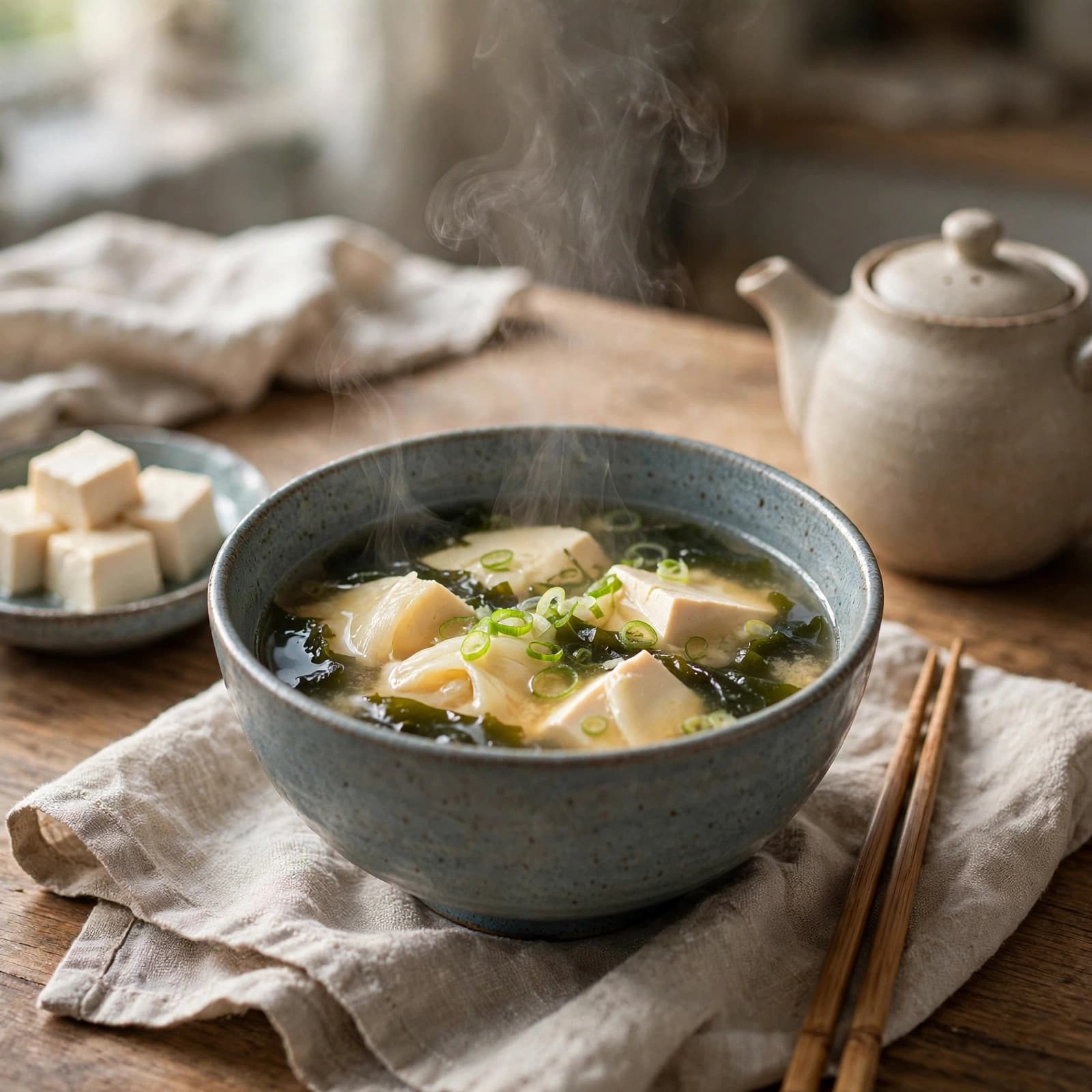 Sopa de Miso con Tofu y Algas