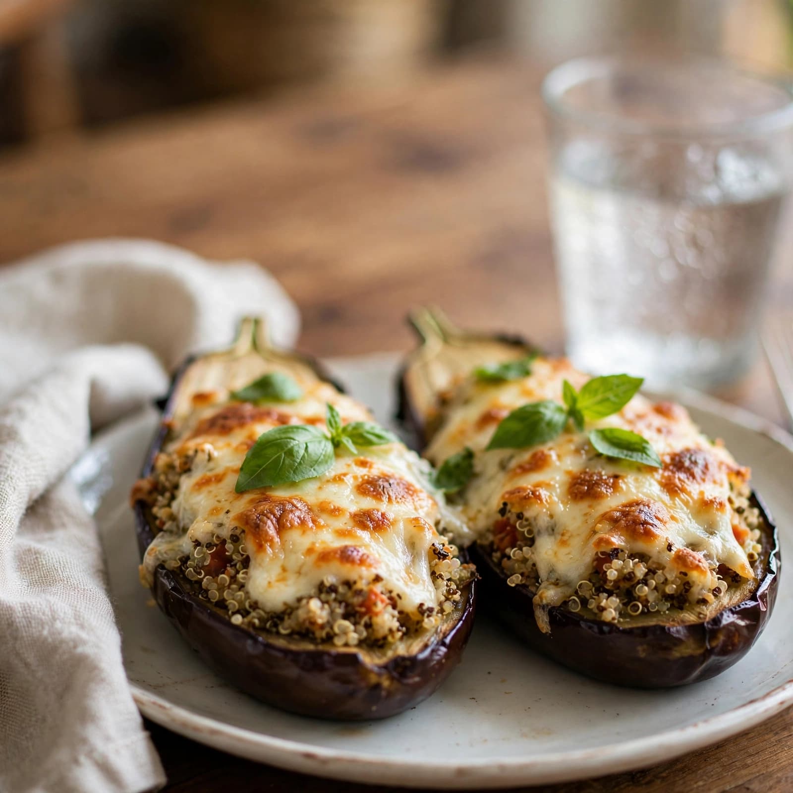 Berenjenas Rellenas de Quinoa