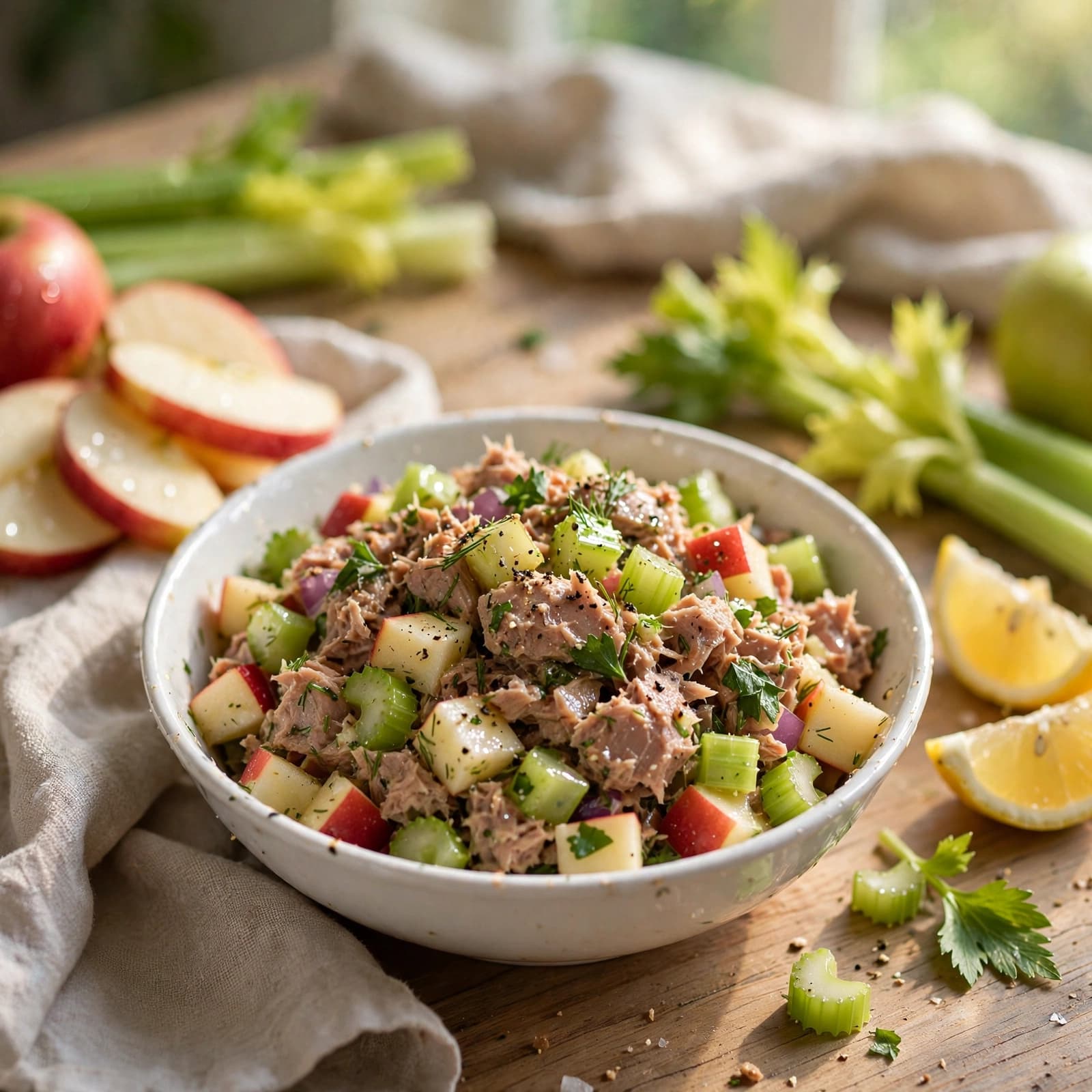 Ensalada de Atún con Apio y Manzana